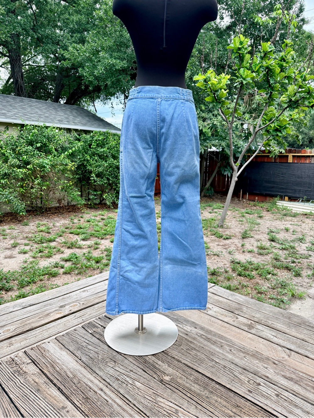 Vintage 1970s Sportswear International Denim Bell Bottom Jeans - Picture 3 of 11